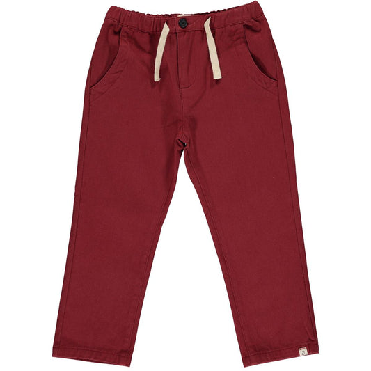 Me & Henry Jay Twill Pants – Burgundy