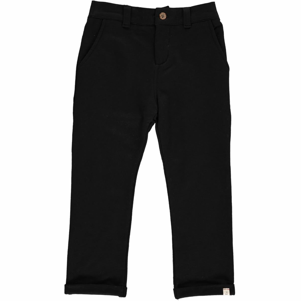 me and henry, black, cotton trousers, chinos, pants, adjustable waist