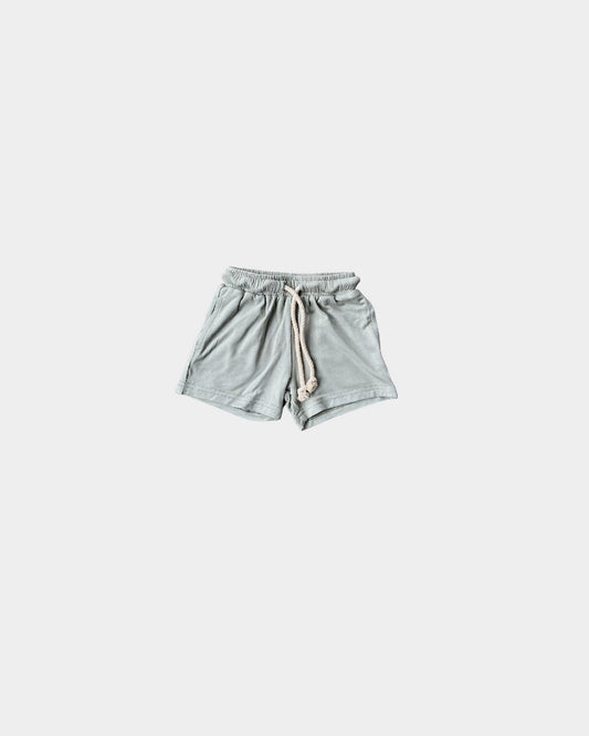 baby sprouts sage shorts in bamboo cotton