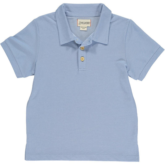 me and Henry, shipping, short sleeve, blue, polo, shirt, cotton, little boy, toddler, baby, boy, spring, summer, easter, light blue 