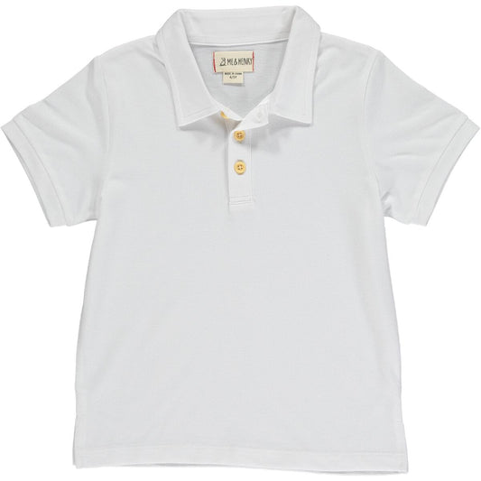 me and Henry, shipping, white, polo, shirt, short sleeve, dressy, toddler, boy, little boy, cotton, spring, summer, fall