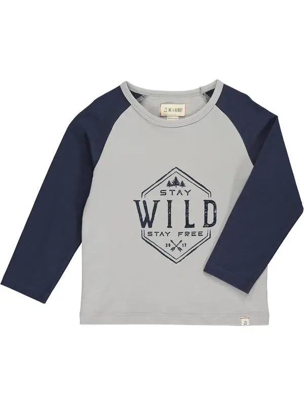 me and Henry wild raglan long sleeve tee