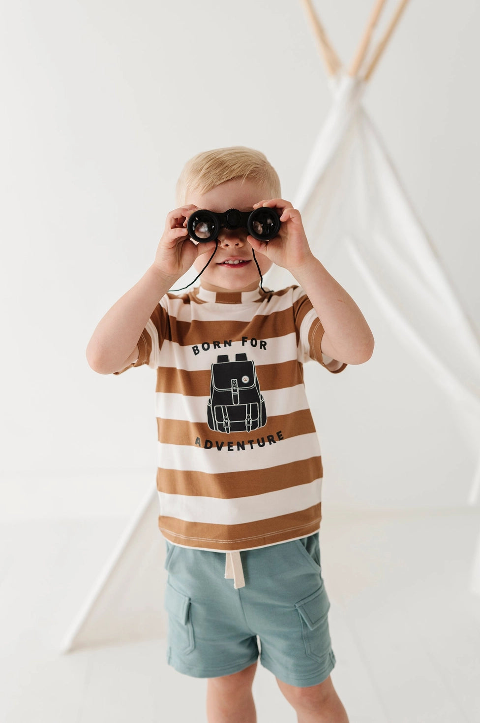 Babysprouts Boy's Short Sleeve Tee – Born For Adventure