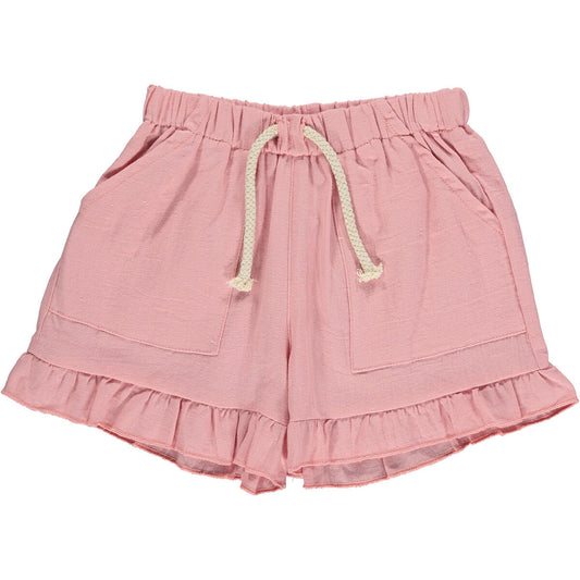 Shorts, pink, ruffles, little girls, baby, girl, linen, cotton, summer, spring, easter 