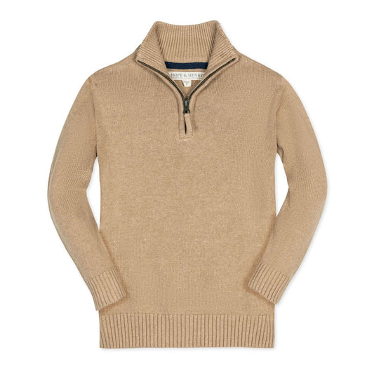 hope and henry, 1/4 zip, camel, mock neck, sweater, fall, tan