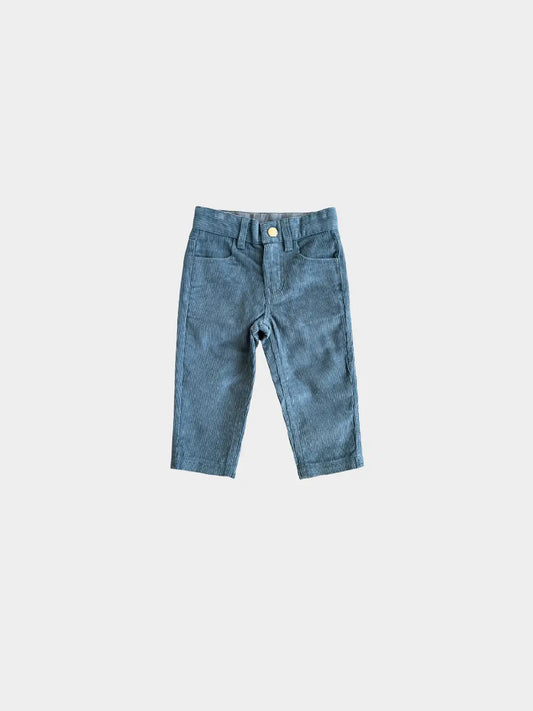 babysprouts, blue, slate blue, corduroy, pants, trousers, boy, toddler, little boy