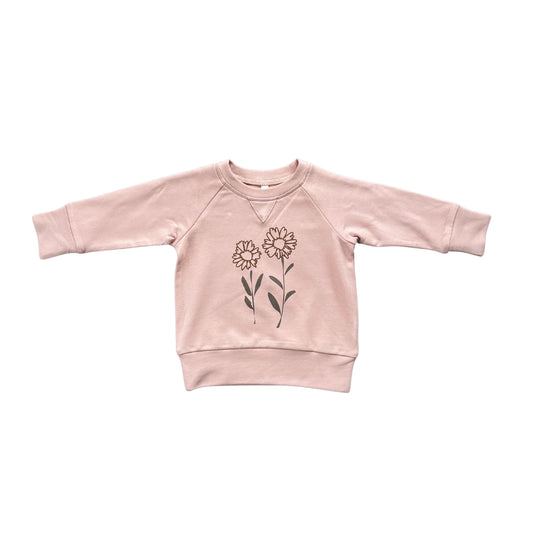 babysprouts, blush, daisy, sweatshirt, crewneck