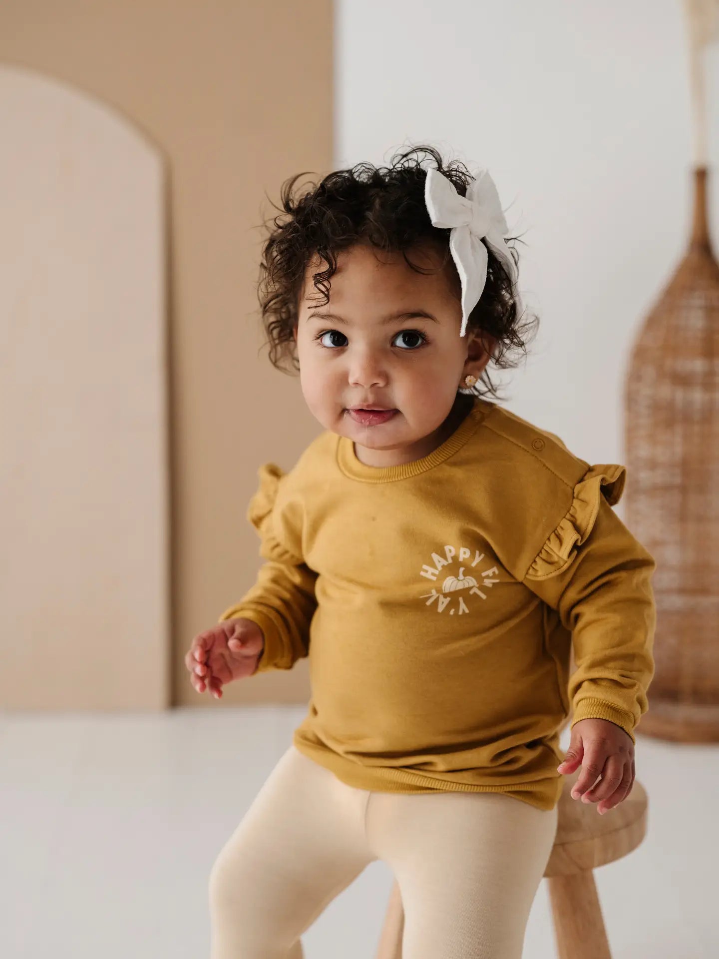 Babysprouts Ruffle Sweatshirt - Happy Fall Ya'll