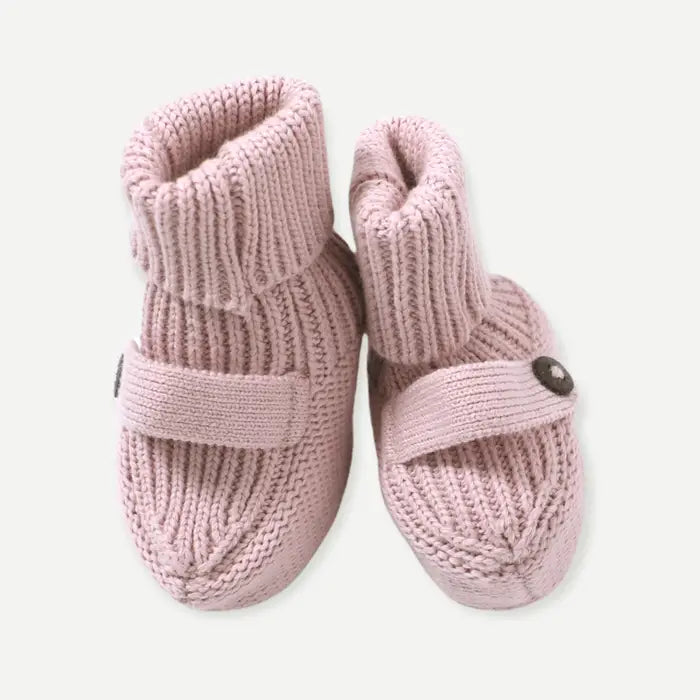 Viverano Organics Milan Earthy Baby Booties Sweater knit baby girl