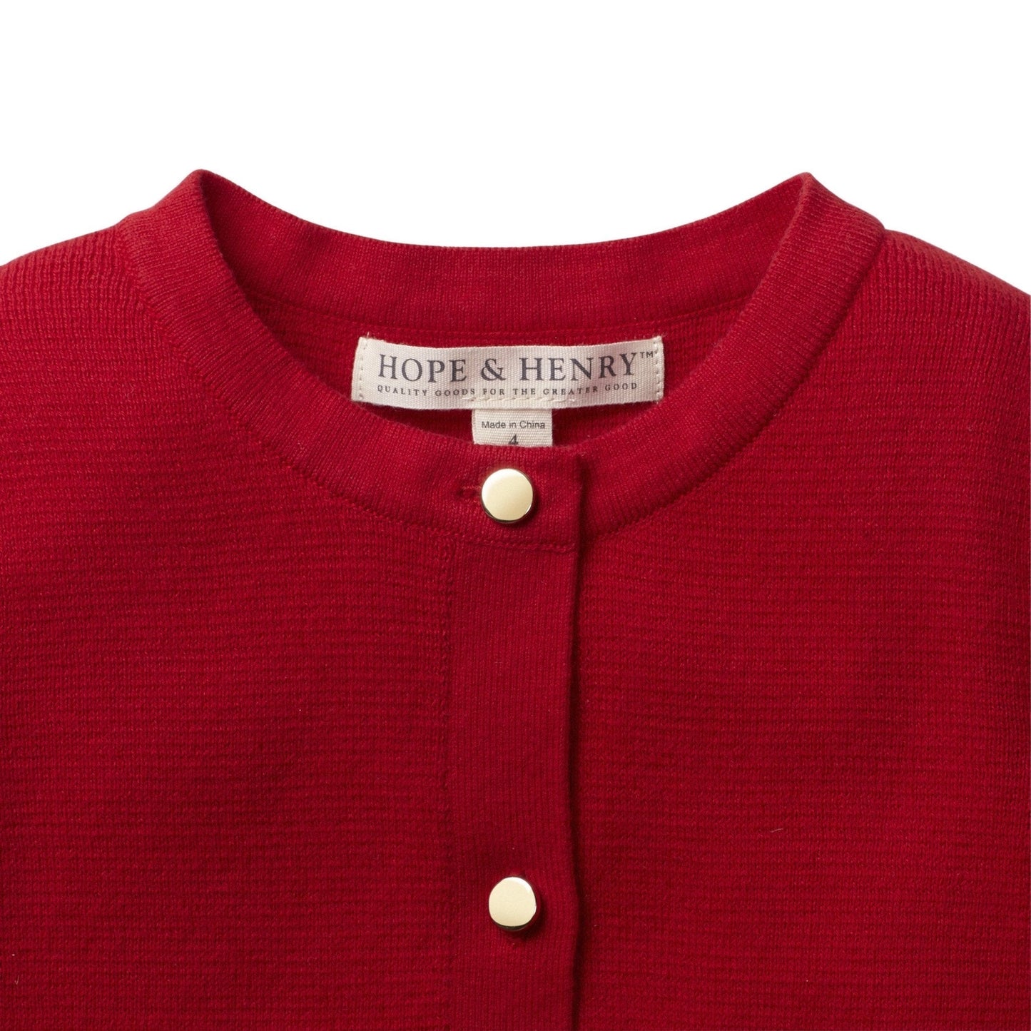 Hope and Henry Milano Stitch Cardigan – Red