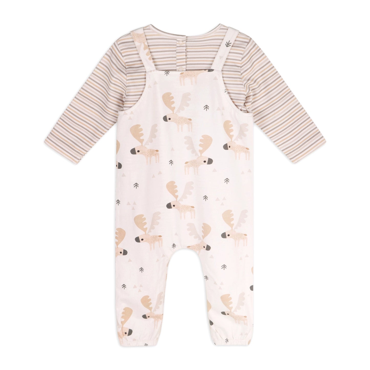 Viverano Organics Moose Baby Overall & Bodysuit Set (Organic) – Natural