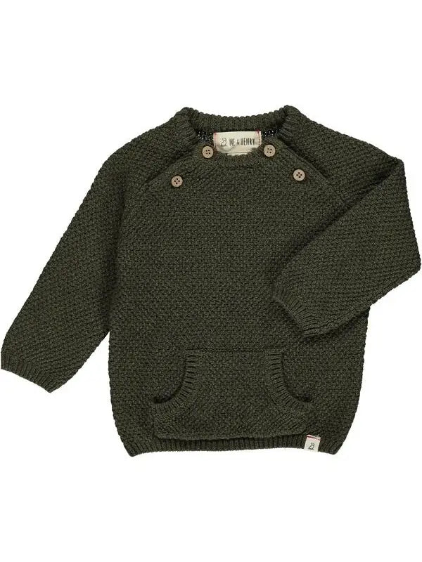me and Henry Morrison green baby sweater