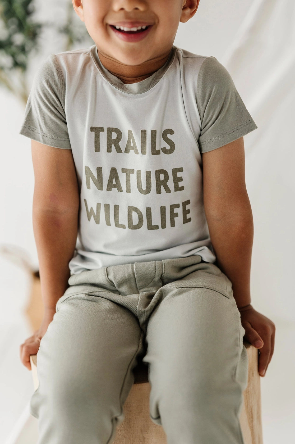 Babysprouts Boy's Colorblock Tee - Trails Nature Wildlife