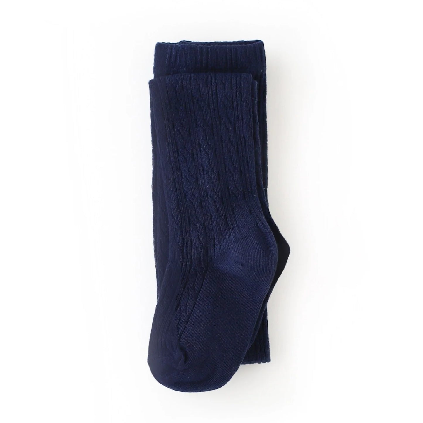 Little Stocking Company Navy Cable Knit Tights