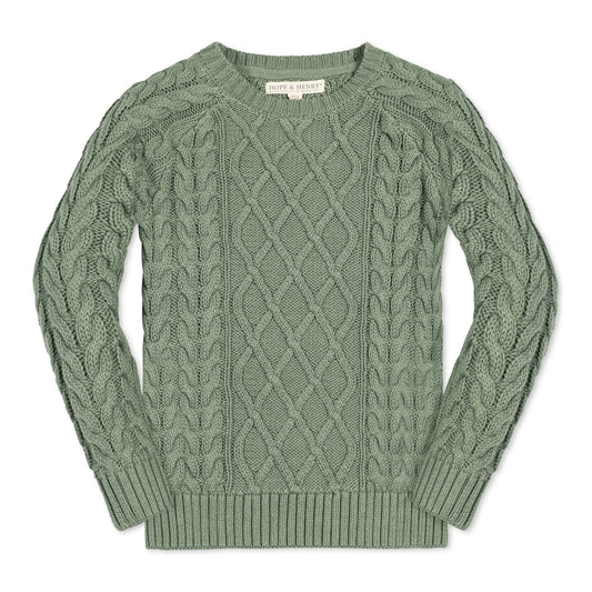 hope and henry, sage, green, cable knit sweater