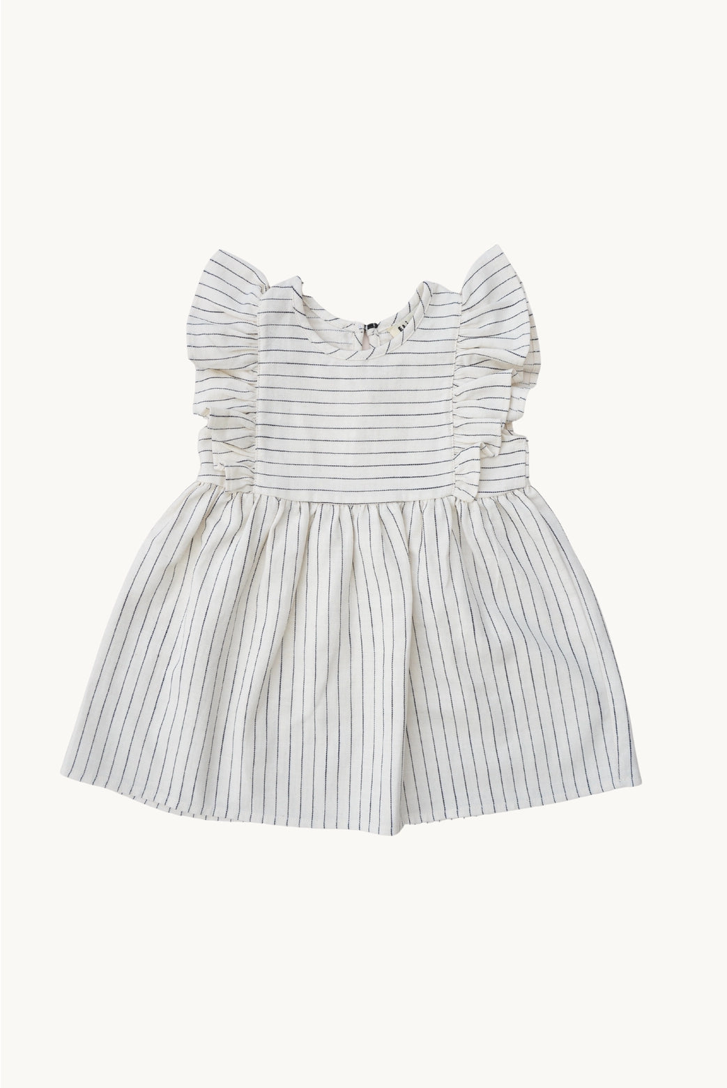 Eli & Nev Baby Girl Dina Summer Dress - Stripes (100% Cotton) cream and navy stripe dress best seller twin outfit