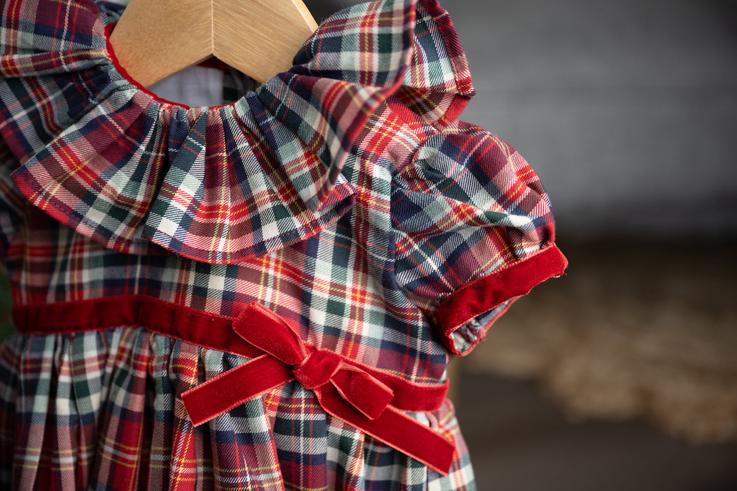 Pi&Pa Classic Tartan Girl Christmas Dress