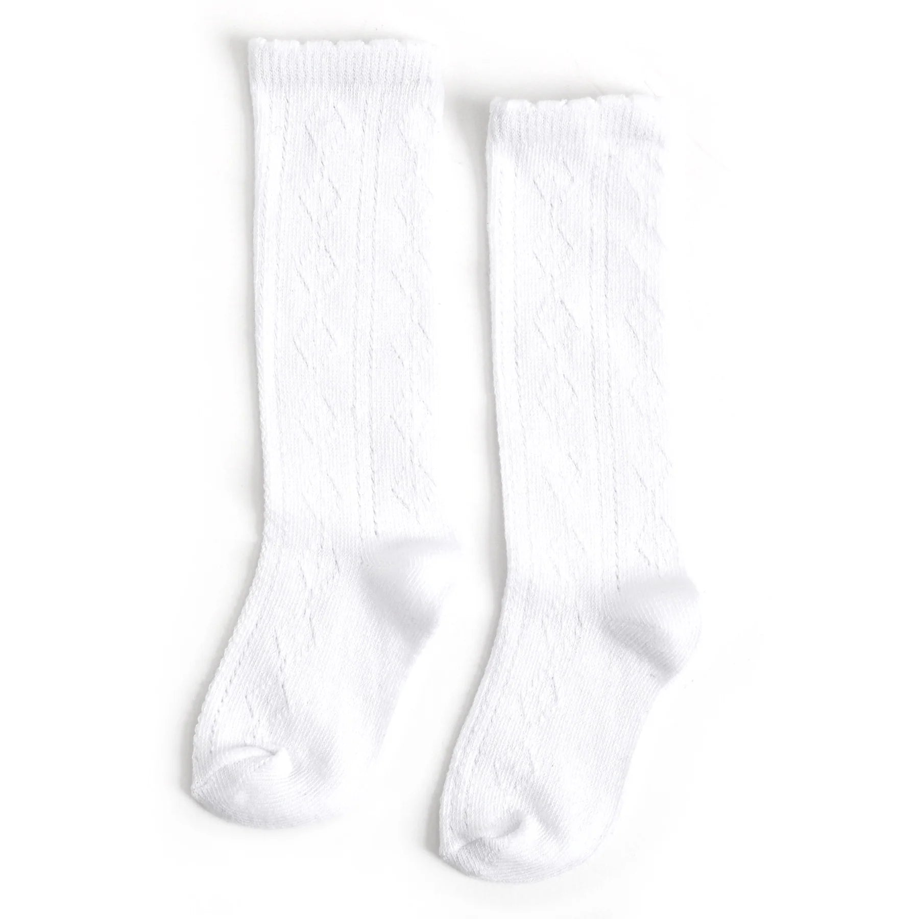 little stocking co. , knee high white scalloped socks, fancy