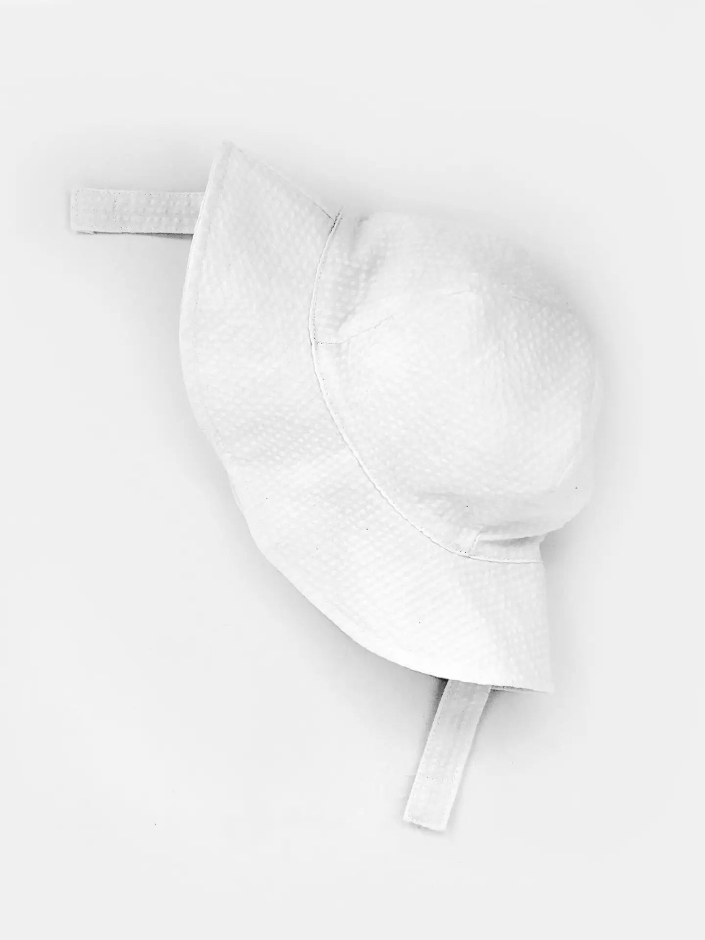 white seersucker sunhat