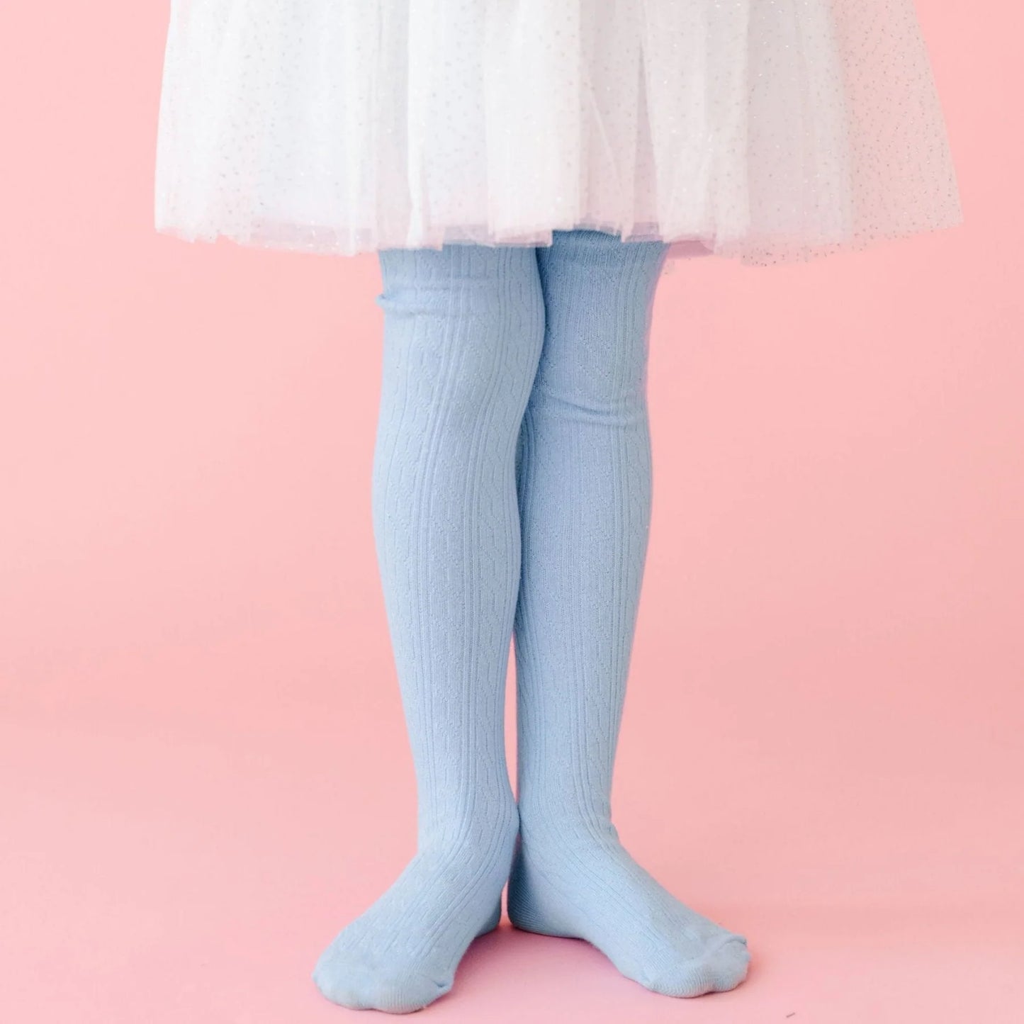 Little Stocking Company Bluebell Cable Knit Tights